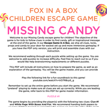 Load image into Gallery viewer, Missing Candy - Escape Game - PDF Version - Print At Home
